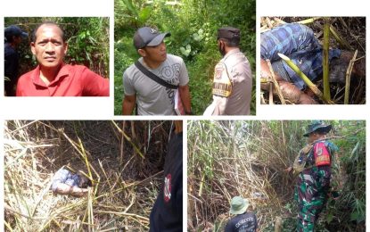 Pihak Kepolisian Polsek Cijeruk Polres Bogor Menggelar Olah TKP Penemuan Jenazah Di Kebun Pisang