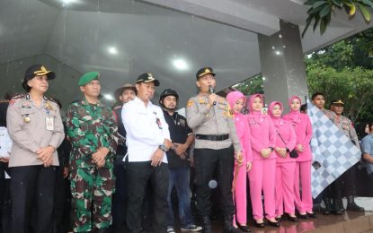 Pelepasan Pemberangkatan Mudik Gratis Dilakukan Oleh Kapolres Bogor Bersama Bhayangkari Cabang Bogor Dan Forkompinda Kabupaten Bogor