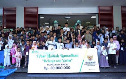 BAZNAS Kota Bogor Sebar Hadiah Kepada 100 Anak Yatim-Piatu  April 2024