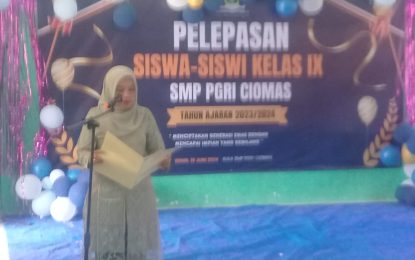 Pelepasan Siswa SMP PGRI Ciomas Kelas IX Tahun Ajaran 2023-2024 Berjalan Lancar, Sederhana dan Khidmat