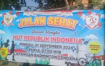 Antusias Warga Kampung Cibogel Jalan Cendana RT 01/RW 02 Desa Kotabatu Mengadakan Jalan Sehat Dalam Rangka HUT RI Ke-79