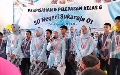 SDN Sukaraja 01 Lepas 34 Anak Didik Dengan Rasa Bangga