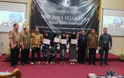 SMP Bina Sejahtera Gelar Perpisahan Secara Sederhana Namun Penuh Makna