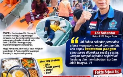 Puluhan Siswa SDN Ciherang 01 Diduga Keracunan, Ketua FJP2 Bogor Raya Desak Investigasi Menyeluruh
